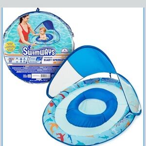 SwimWays Baby Spring Float with Canopy - Blue
